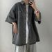Men's Clothing Niche Design Casual Loose Half Sleeved Jacket_mkmklike.com