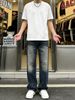 Men's Distressed Textured Wide Leg Jeans Retro Bamboo Pattern Straight Casual Trousers For Spring_mkmklike.com