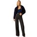 Women's High-Waisted Flared Jeans | Wide-Leg Bootcut Denim Pants | Stretchy Comfort & Vintage-Inspired Design_mkmklike.com