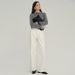 SELINE White Straight-Leg Jean For Women 2025 Autumn Winter Pure Non-Stretch Fabric High-End Looe High-Wait Long_mkmklike.com