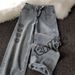 Men's And Women's Clothing Trendy Wide Leg Jeans Autumn Style American Street Vibe High End Printed Loose European Pants_mkmklike.com