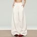 White Wide-leg Jeans Women, Summer 2025 New Style, High-waisted, Slimming, Loose, Drapey, Casual Straight-leg Pants For_mkmklike.com