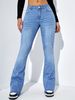 ELLE 2025 New European And American Cross-Border Flared Jeans For Women High Waist Slim Fit Stretch Long_mkmklike.com