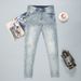 Men's Clothing New men's spring and summer fashion personality simple slim stretch jeans slim trend light color skinny pants_mkmklike.com