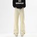 Men's Slim Fit Flared Fleece Jeans - American Style Straight Leg Loose Fit Pants For Autumn & Winter_mkmklike.com
