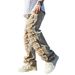 Men's Clothing Ripped Jeans Men's High Street Retro Personality Hip Hop Street Scratched Washed Loose Pants_mkmklike.com