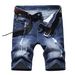 Men's Clothing Men's Denim Shorts Mid Length Pants Must Be Elastic Men's Jeans Ripped Men's Pants_mkmklike.com