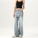 LKTM Washed Light Color Jeans Loose Fit Flared Pants Midweight Polyester Versatile Men's And Women's Wear American High Street Style_mkmklike.com