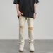 Nordmann Ripped Jeans Men Vintage Washed Mud Yellow High Street Casual Pants 2025 Autumn Winter American Style Slim Fit Versatile_mkmklike.com