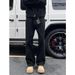 Nordmann Slightly Flared Black Jeans For Men 2025 New Trendy Brand High-end Fleece-lined Thickened Autumn Winter Straight Loose_mkmklike.com
