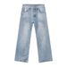 Men's Clothing Minimalist Cleanfit Versatile Ripped Light Blue Casual Straight Jeans Trend_mkmklike.com
