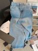 K High Waisted Split Denim Skirt, Thin A-line Skirt, Slimming Mid Length Skirt, Hip Hugging Skirt_mkmklike.com