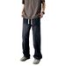 Nordmann High Street Vibe Style Jeans Men Loose Straight Wide Leg Casual Autumn Winter American Trend Versatile Ripped Pants_mkmklike.com