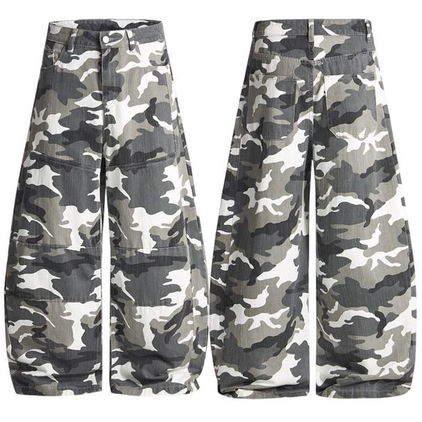 Men's Clothing & Archer0603 & American Retro Tactical Camouflage Jeans Men's Design Niche Hip Hop Trendy Wide Leg Pants_mkmklike.com