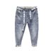 Men's Slim Fit Stretch Jeans Light Blue Distressed with Embroidery Comfortable Cropped Casual Pants for Spring Summer Fall_mkmklike.com