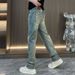 Men's Clothing Designer Men's Jeans New Casual Pants Men's Fashionable And Versatile Straight Embroidered Handsome Men's Pants_mkmklike.com
