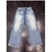 Men's Light Blue Washed Straight-Leg Jeans – Vintage Snow-Wash Denim With High Waist & No-Stretch (Classic Fit For Retro Streetwear & Casual Wear)_mkmklike.com
