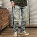 Men's Clothing Inspired Men's Flowy Denim Jeans Style Straight Leg Slightly Flared Wide Leg Trendy Design For Formal & Casual_mkmklike.com