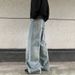 Men's Clothing American Retro Loose Wide Leg Daddy Pants Street Trend Casual Straight Trousers_mkmklike.com