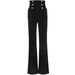 Women's clothing Black Wide-leg Pants Temperament Commuter High-waist Flared Pants Drape Long Casual Pants Cross-border Spot_mkmklike.com
