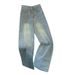 Women's Clothing Women's European Style Heavy Duty Rhinestone Straight Leg Jeans High Waisted Slim Fit Summer Slimming Hip Covering Floor Length Pants_mkmklike.com