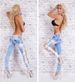 2021 Cross-Border Supply Best-Selling New European And American Sexy Lace Hollow Denim Jeans For Women_mkmklike.com