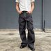 Men's Clothing American Retro Raw Denim Jeans Loose Straight Leg Wide Leg Floor Length Comfortable Drape_mkmklike.com