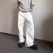 American-style Cleanfit White Jeans For Men, Autumn Winter Trendy Brand, Loose And Versatile Straight-leg Casual Pants,_mkmklike.com
