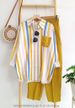 Women's Plus Size Women's Clothing Summer Slightly Fat MM Fashionable Loose Slim Comfortable Casual Striped Suit_mkmklike.com