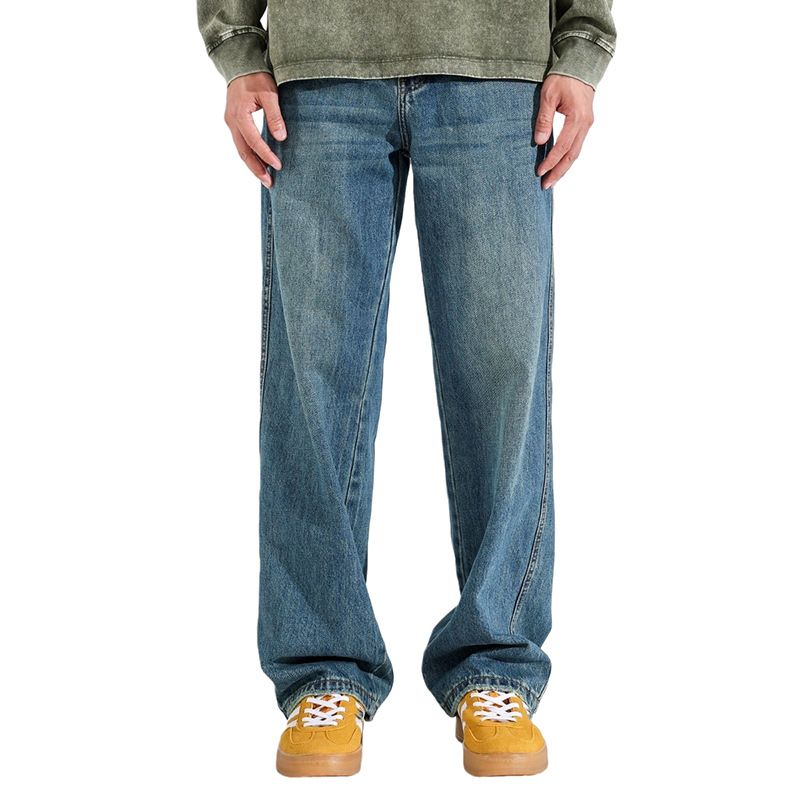 Men's Clothing Men's Stretch Denim Jeans Loose Straight Leg Trousers For Spring And Autumn For Formal & Casual_mkmklike.com
