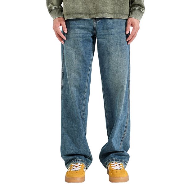 Men's Clothing Men's Stretch Denim Jeans Loose Straight Leg Trousers For Spring And Autumn For Formal & Casual_mkmklike.com