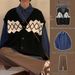 Loom Autum Witer America Hog Kog Sleeveless Kitted Sweater Me Japaese Style Vest Jacket College Shirt Pats Set_mkmklike.com