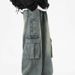 Wide-Leg Cargo Jeans Men's Autumn Trendy Brand Large Pocket Loose Pants Washed Retro High Street Floor-Length Trousers_mkmklike.com