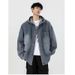 Youth Denim Jacket Men's Solid Color New Hooded Jacket Cardigan_mkmklike.com
