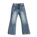 Premium Selvedge Denim Bootcut Jeans With Natural Whisker Wash - Classic Low-Rise Straight Leg For Men & Women_mkmklike.com