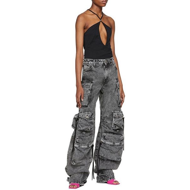 plus Size Trendy Multi Pocket Cross-Border Jeans Women's Stretch Denim Workwear European American Style Fashion Bestseller_mkmklike.com
