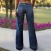Stretch Denim Long Pants for Women Straight Wide Leg mid Rise Jeans Gradient Frayed Hem Design European And American Style_mkmklike.com