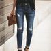Women's Clothing Autumn And Winter Skinny Pants Ripped Fashion Slim Jeans Trousers_mkmklike.com