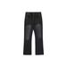 Vintage Washed Distressed Flare Jeans High Waist Relaxed Fit Cotton Denim Pants Multi-Pockets for Men And Women Blue Black Gray_mkmklike.com