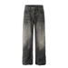 American Style Washed Cat Whiskers Straight-Leg Jeans For Men And Women Loose Casual Versatile Commuting Vibe Wide-Leg_mkmklike.com