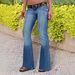 High Waisted Retro Workwear Denim Flared Pants For Women Trendy Slim Fit Long Jeans Spring/Autumn_mkmklike.com