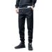 Spring And Autumn Elastic Elastic Waist Jeans Men's Tied Feet Loose Sports Jeans Men's Fattened Plus Size Japanese Men's Pants_mkmklike.com