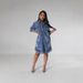 Boho Distressed Denim Jacket – Oversized Long Sleeve With Fringe & Notch Collar (Dark Blue/Light Blue, L-4XL)_mkmklike.com