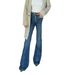 Women's Classic Straight Leg Jeans – Button-Fly Denim Pants With Comfort Fit & Bluish Wash_mkmklike.com