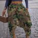 Women's Clothing Trendy Camouflage Ripped Harem Pants For Women Loose Street Style Drop Crotch Distressed And Ripped_mkmklike.com