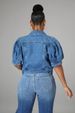 K New Denim Jacket With Short Sleeves And Puffy Sleeves For Women_mkmklike.com