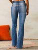 K Retro Elastic Jeans Women's New Street Style Slightly Flared Pants_mkmklike.com