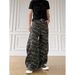 Retro Cleanfit Camo Jeans - Relaxed Carpenter Pants With Curved Hem (S-XXXL, Washed Green)_mkmklike.com