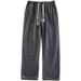 Drawstring Elastic Waist Jeans For Boys, Loose Straight Trendy Wide Leg Casual Floor Length Pants_mkmklike.com