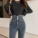 K High-waisted Skinny Jeans For Women, New Style, Slimming, Tight-fitting, Pencil-leg Pants, Waist-cinching, Hip-lifting Trousers, Trendy_mkmklike.com